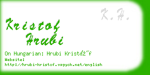 kristof hrubi business card